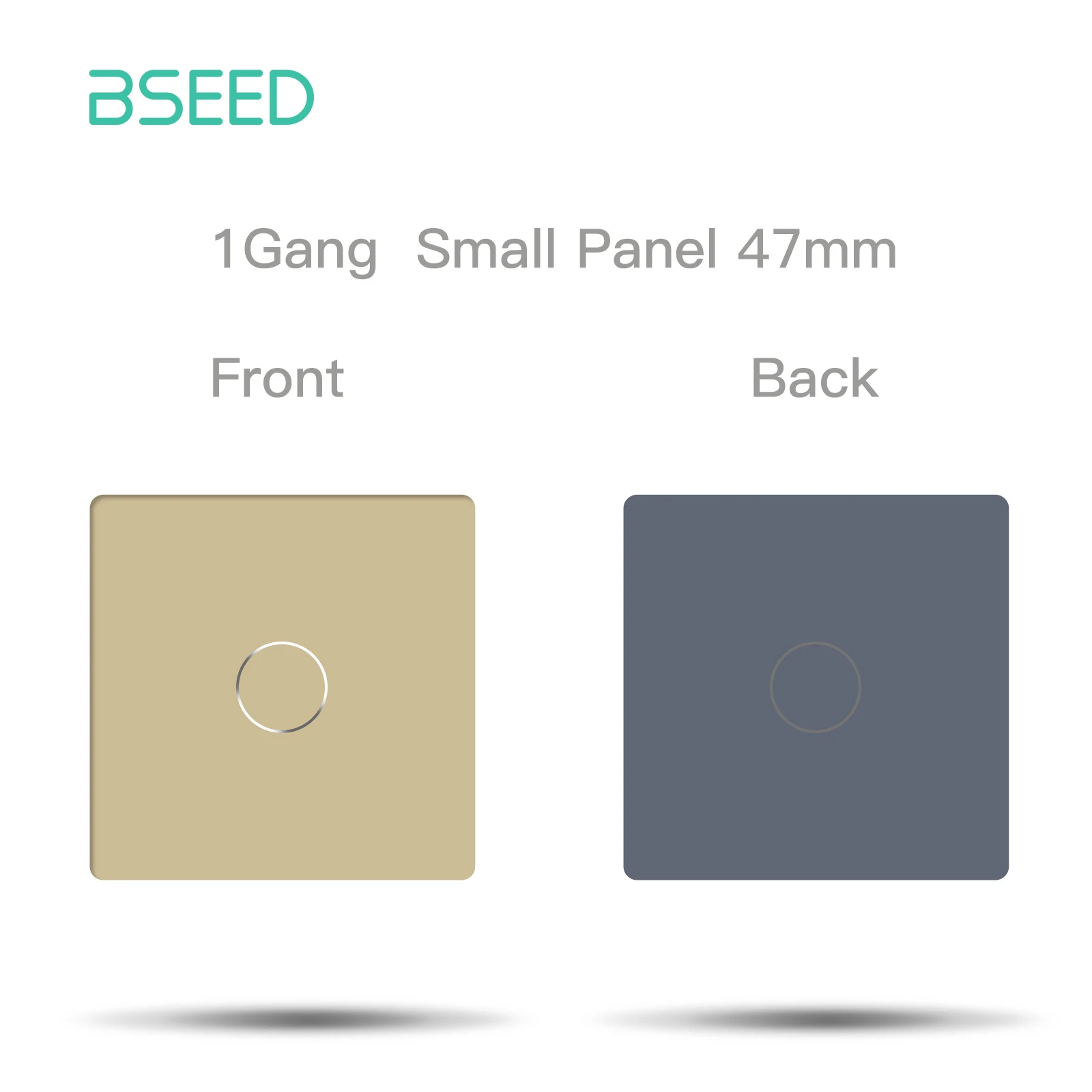 BSEED 1/2/3Gang Wand Touch Schalter Kleine Glas Panel 47mm Dimmer Vorhang Kristall Panel Teile Nur DIY Kombinieren Mit Glas Rahmen