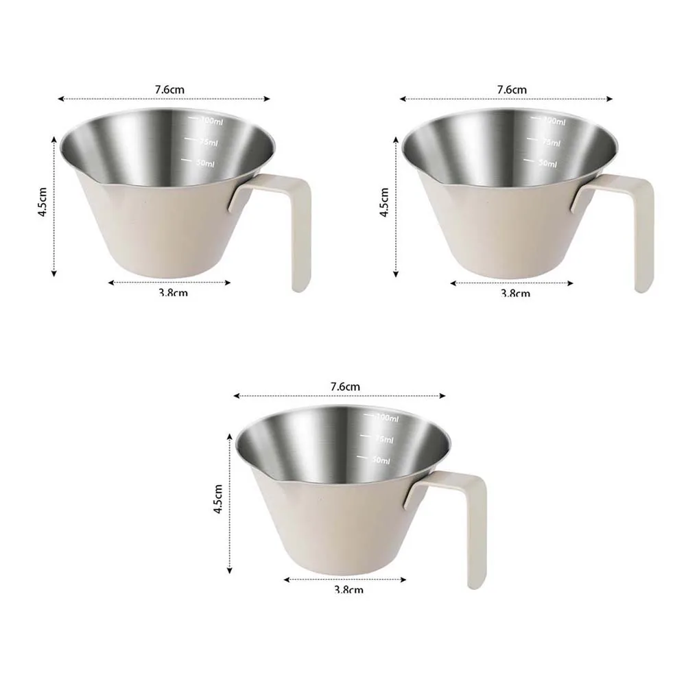 100ml Coffee Cup Coffee Extraction Cup with Scale 100ml Making Cup 3 Color Espresso Measuring Cup Kitchen Tools Cup Wholesale