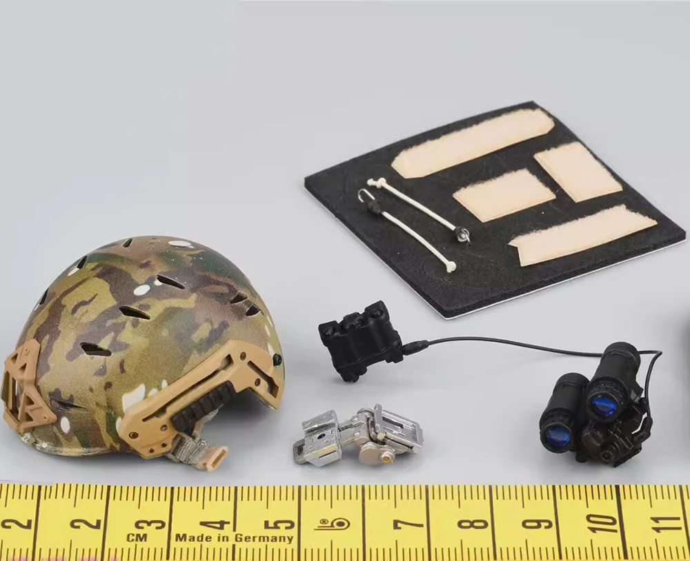 1/6 Easy&Simple ES 26054C CBRN Army Soldier Combat Control Team Operator Military Helmet with Night Vision Set Fit 12