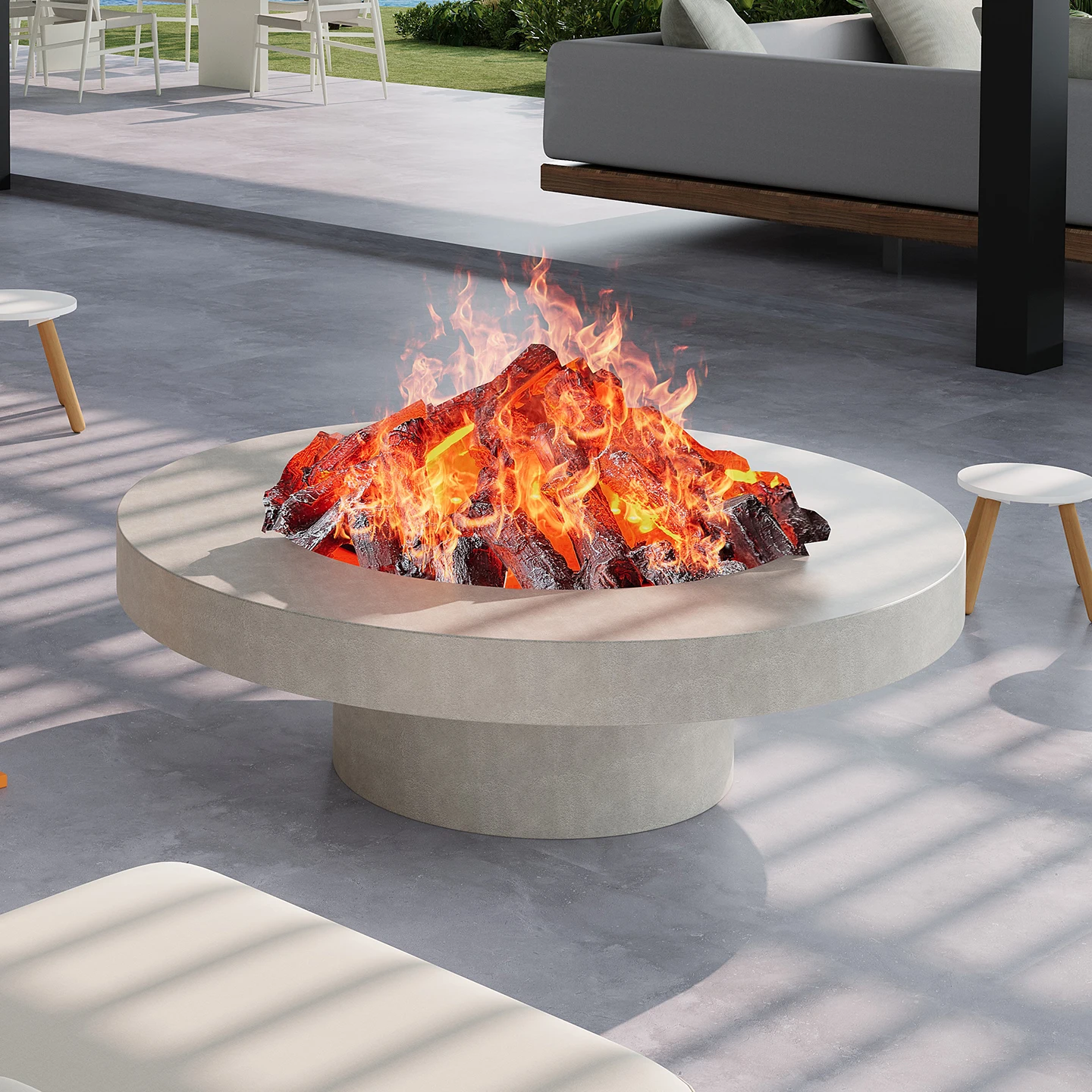Efficient Combustion Smokeless Villa Garden Firepit Outdoor Patio Heater Wood/Gas/Alcohol Furnace Core 1000mm Fire Pit Fireplace