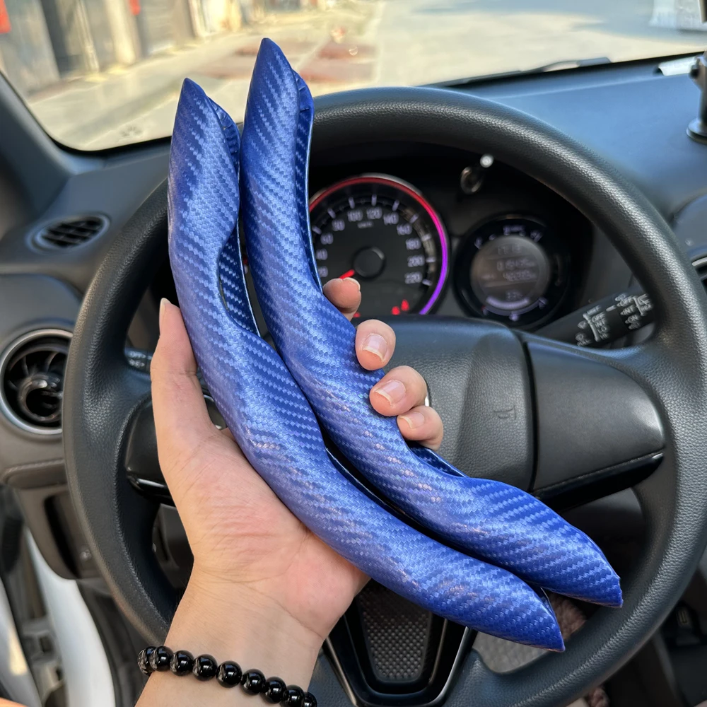 38 cm Auto Lenkrad Abdeckungen Booster Micro Faser Leder Auto Innen Dekorative Zubehör Universal Carbon Faser Aussehen – Detail 15
