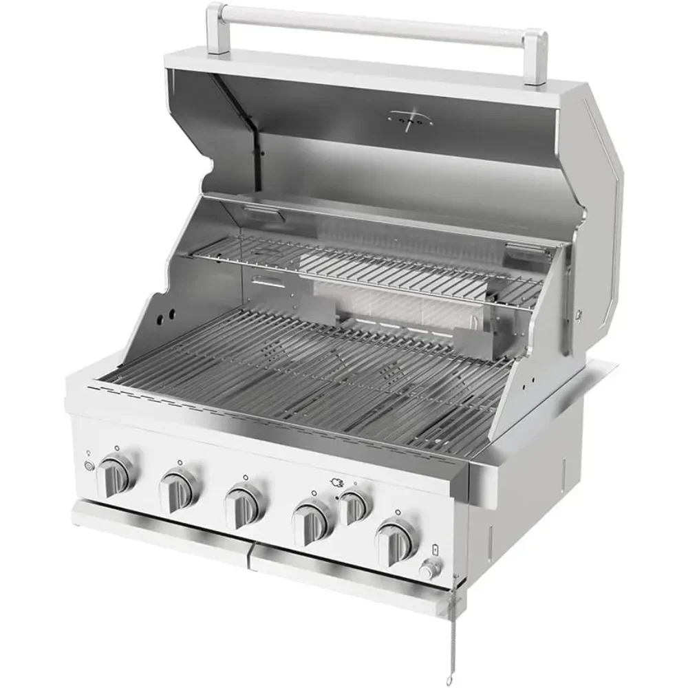 Premium Grill built-in head, Barbecue grill island, 5-Burner with Rear Burner Natural Gas 30 inches 3050R Island Grill Head