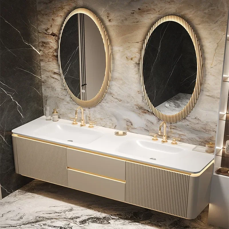 

Тумба для ванной под раковину с узкими выдвижными ящиками, тумба для прачечной с раковиной, напольная тумба под стиральную машину, мебель