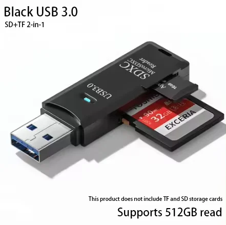 2-in-1 multifunctionele USB 3.0-kaartlezerMicro SD TFMemoryCardReaderUSBFlashDrive-kaartlezerAdapter voor pc-laptops Accessoires