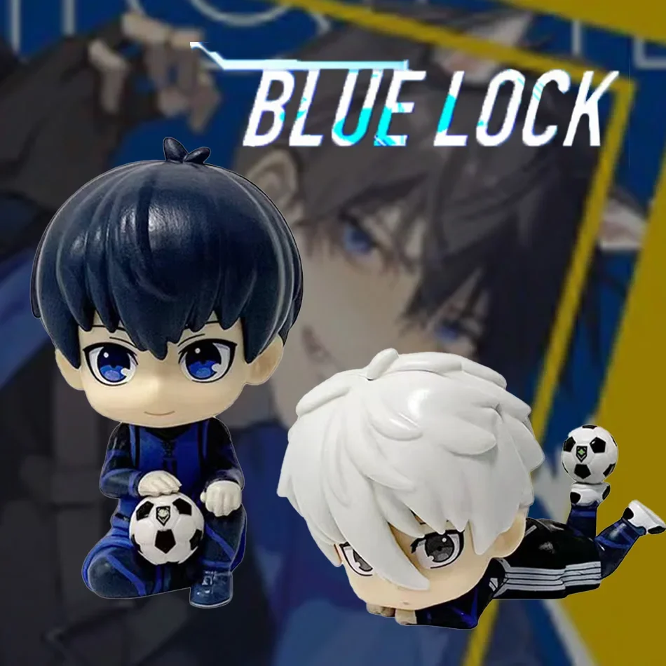 Blue Lock Kawaii Nagi Yisagi Isagi Yoichi Sitting Action Figure Doll Tabletop Model Anime Peripheral Creative Birthdays Gift Toy