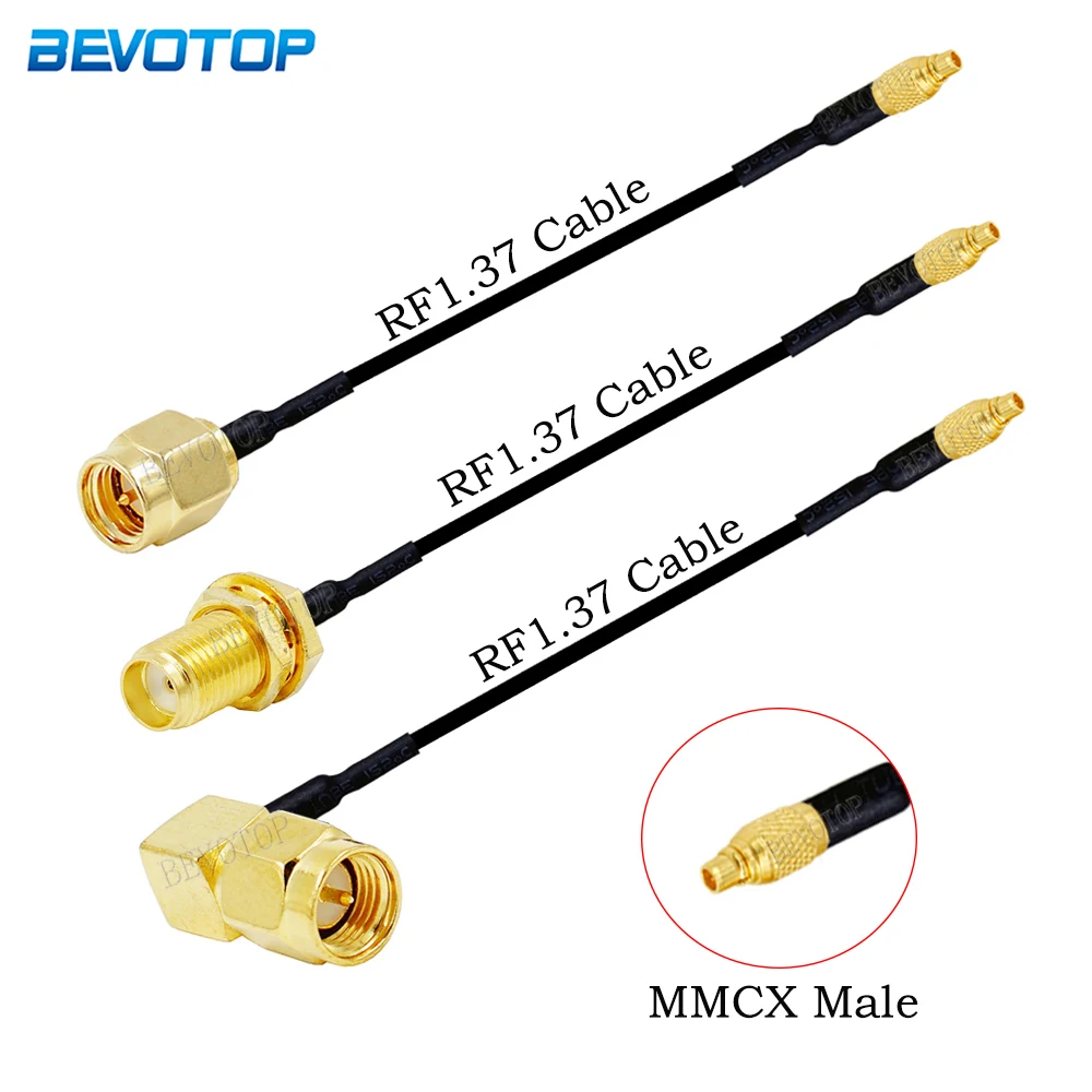 

1PCS SMA Male Female to MMCX Male Plug FPV Antenna Connector RF1.37 RF Coaxial Extension Jumper Cable for PandaRC RC Drone Part