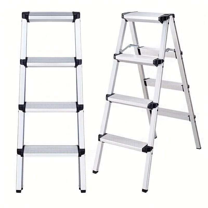 

Складная лестница из алюминиевого сплава, украшение для домашней лестницы, двусторонняя портативная зигзагообразная лестница, табурет