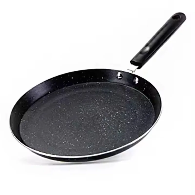 

High-quality 10-inch black aluminum non-stick frying pan for home and outdoor cooking