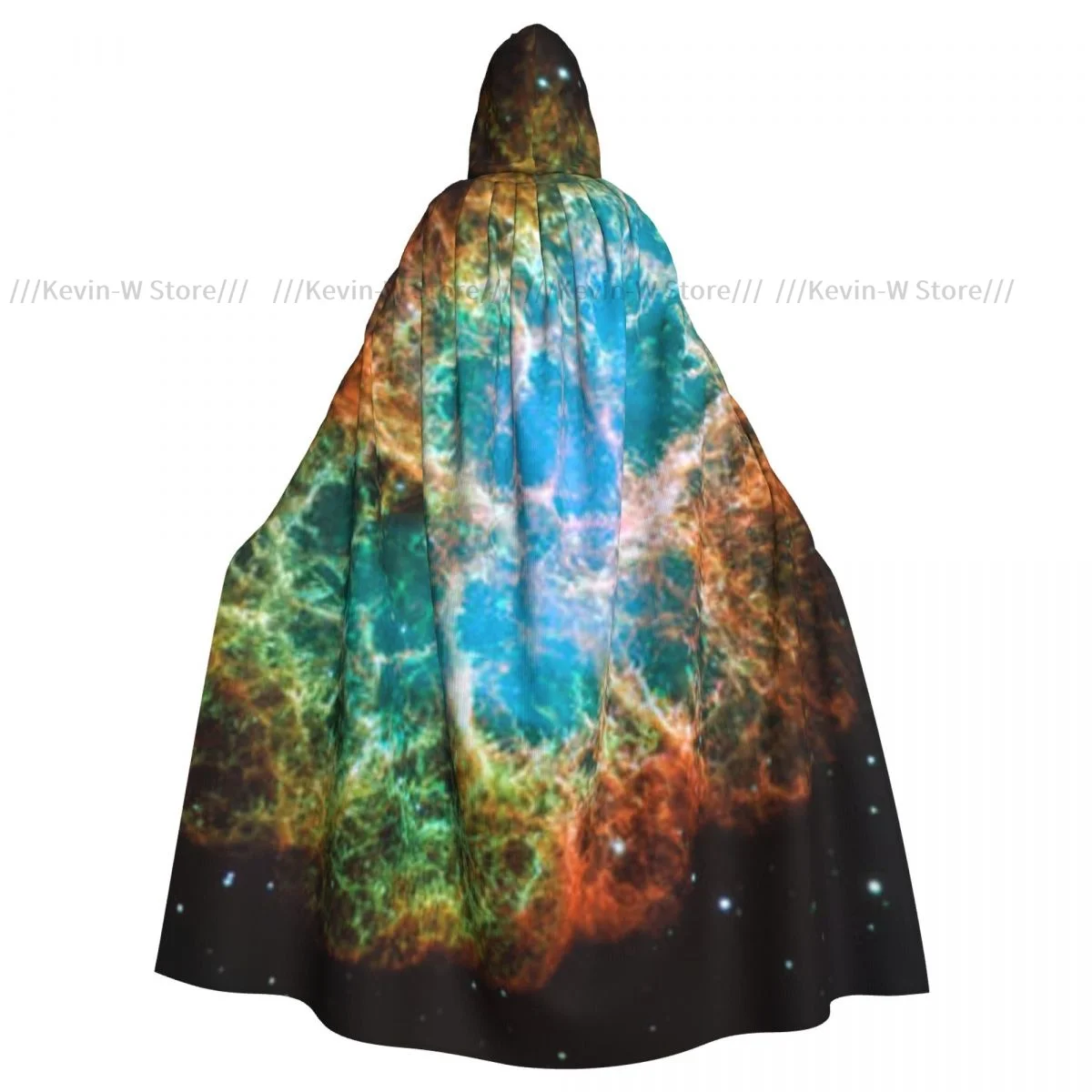 Long Cape Cloak Crab Nebula In Early Age Clean Version Of Original Space Print Hooded Cloak Coat Autumn Hoodies