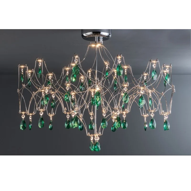 

2025 popular French bedroom designer crystal ceiling light room/living room/balcony/dining room main light super bright LED