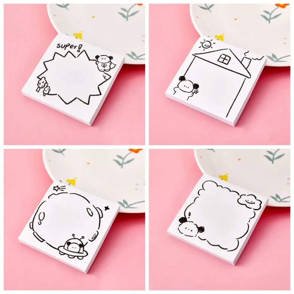 Stationery Cute White Sticky Notes Creative Simple Memo Pad Ins High Appearance Level Message Paper Student