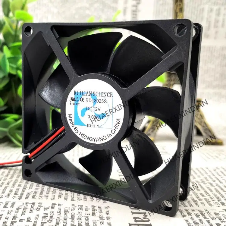 

New RDL8025S 8025 12V 0.08A 8CM Cooling Fan Assembly Kit