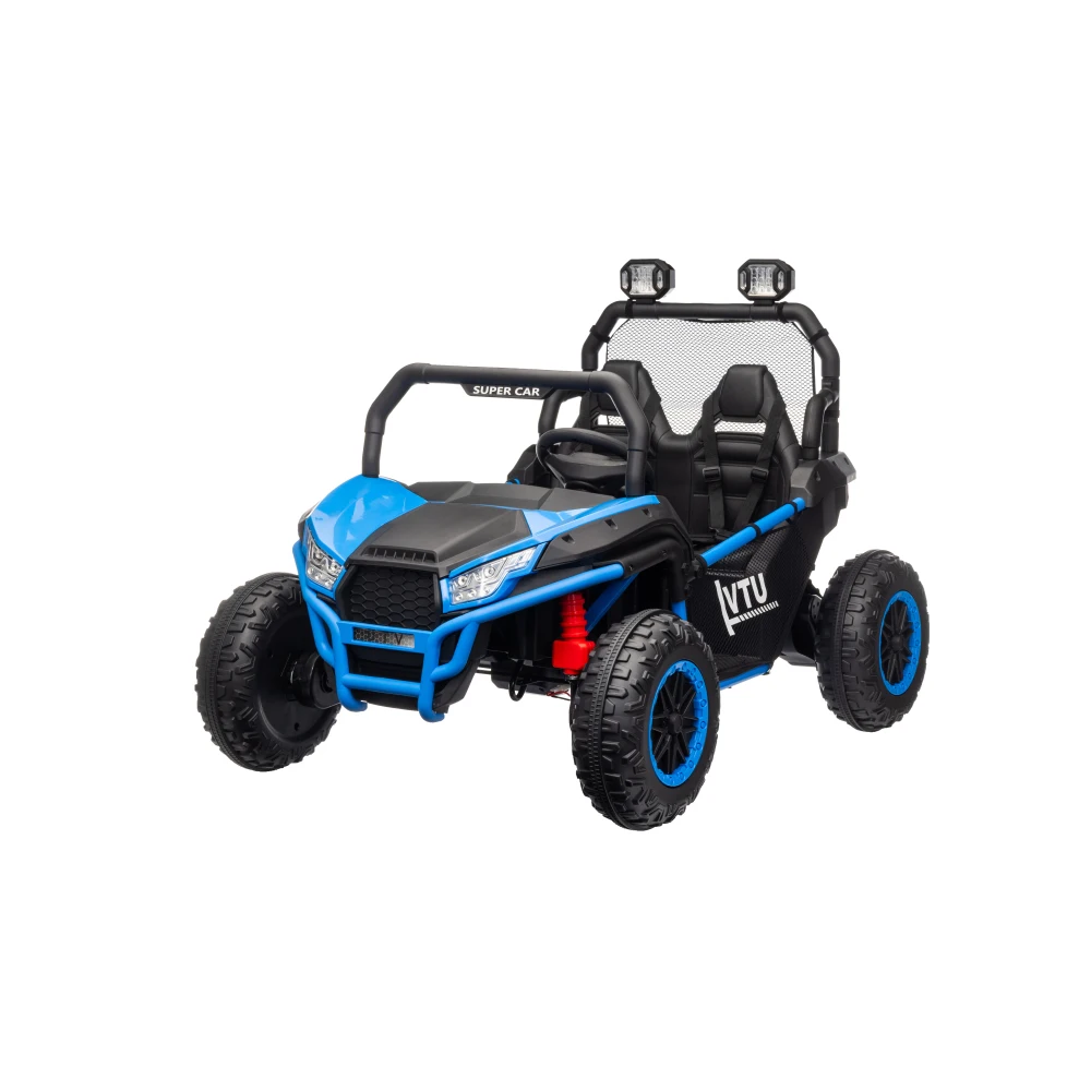 Jouets 24 Volts avec Télécommande, Cadre D.lique, UTV Électrique 62 Tout-Terrain avec 2 Sièges XL, 4x200W, 5MPH Max, Version/2WD