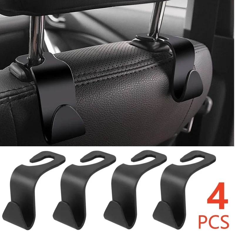 Confezione da 4 ganci per borse clip per Auto supporto per Organizer per poggiatesta per sedile anteriore ganci per fissaggio automatico accessori