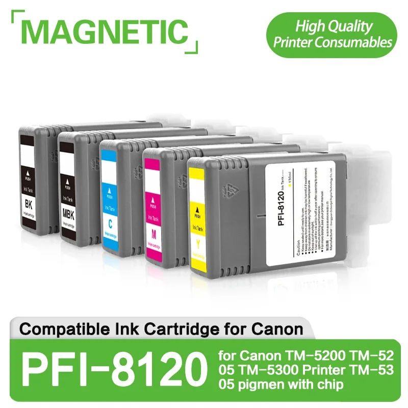 

130ml PFI8120 cartridge PFI-8120 Ink Cartridge compatible for Canon TM-5200 TM-5205 TM-5300 Printer TM-5305 pigmen with chip