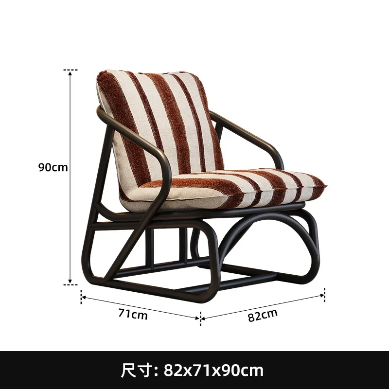 Chaise de canapé simple médiévale, salon, balcon, loisirs paresseux, B & B