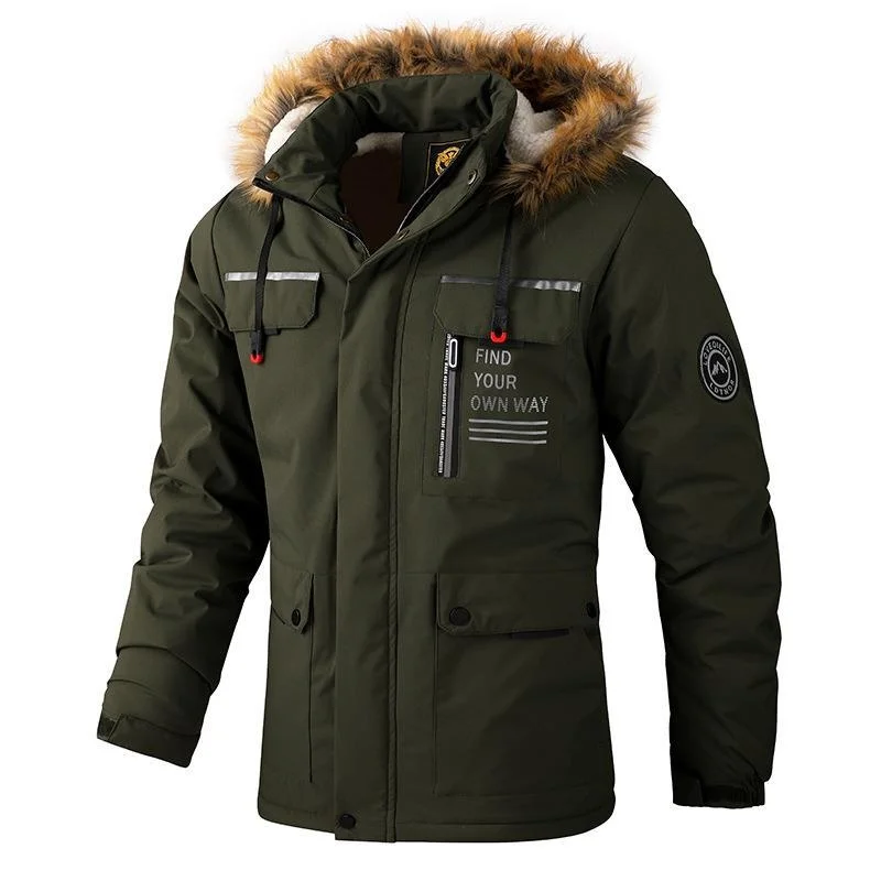 Anorak Men Plus Size Men's Social Clothing Jackets Winter High Quality Cold Parka Big Clothes Jakets Overcoat Waterproof Coat