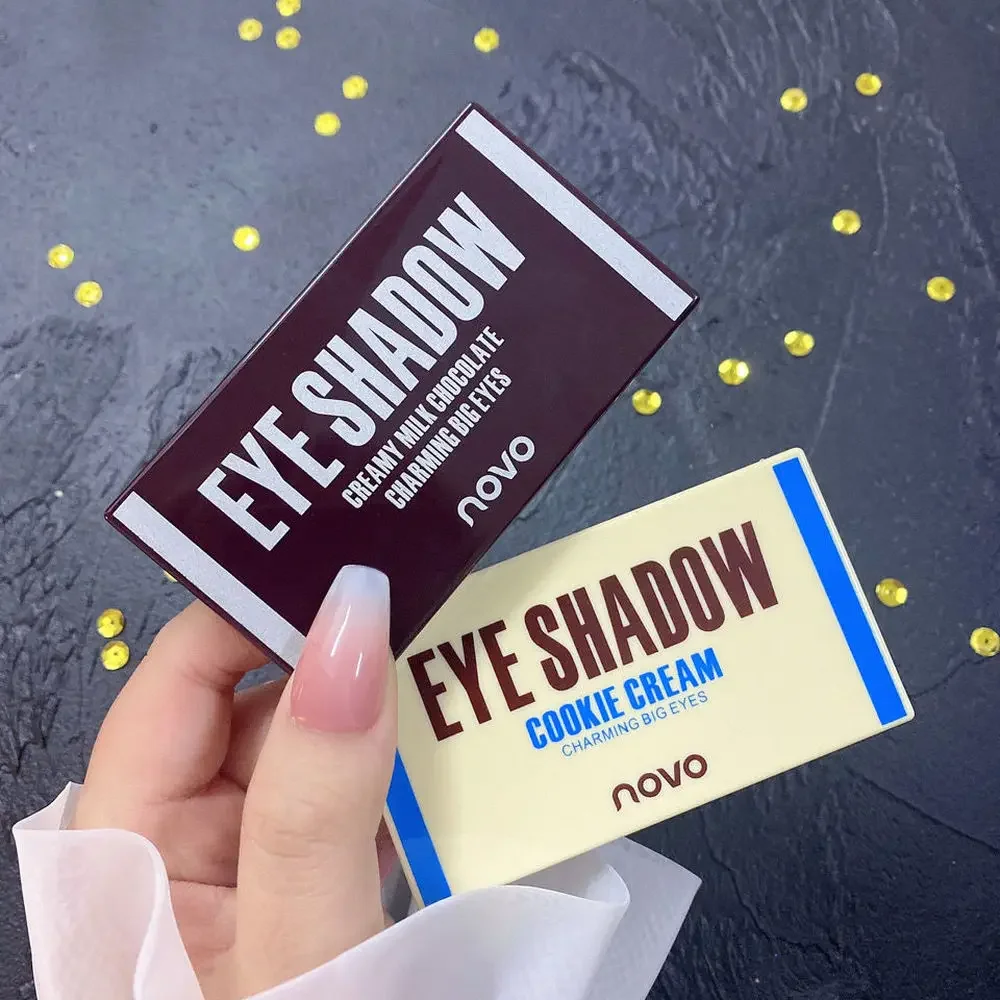 1pcs Chocolate 6-color Eyeshadow Cream Has A Fine Texture Waterproof Sweat-proof Easy To Apply and Long-lasting Eye Makeup