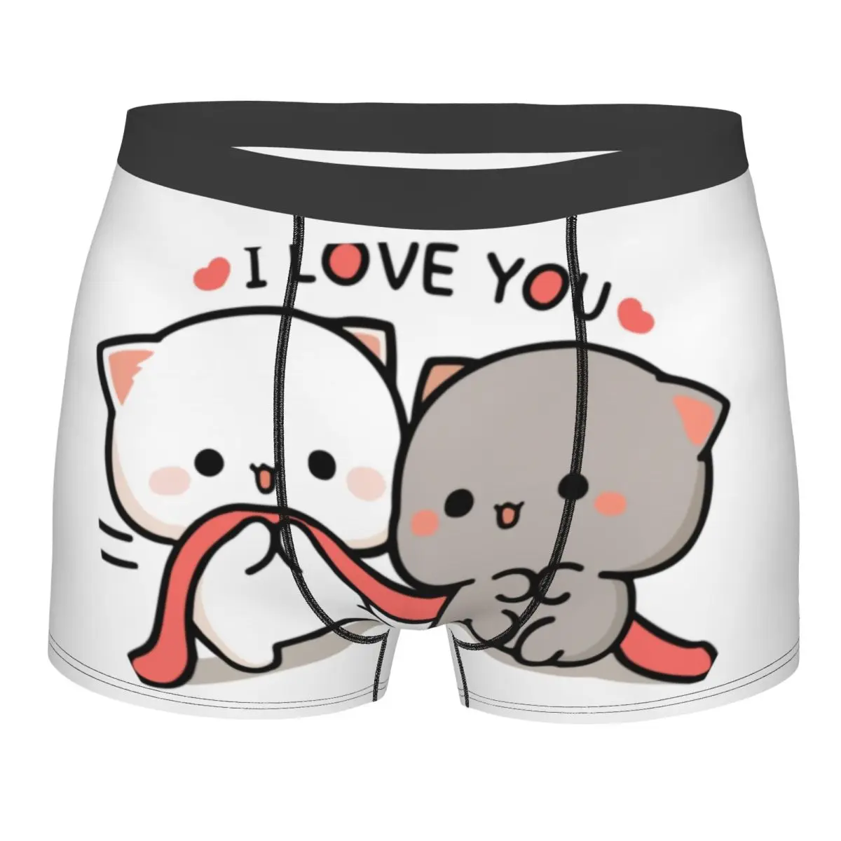 Cool Cat Peach And Goma I Love You Boxers Shorts Underpants Male Comfortable Bubu Dudu Briefs Underwear