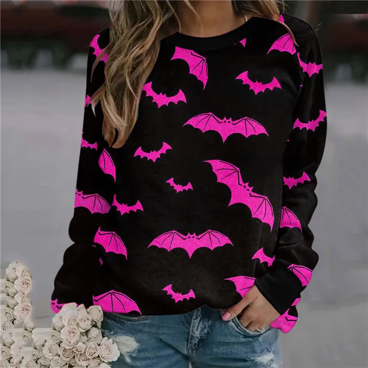 Moda retrò stampa 3d Halloween testa di zucca ragazze donne felpe tute oversize Pullover ragazze maniche lunghe abbigliamento