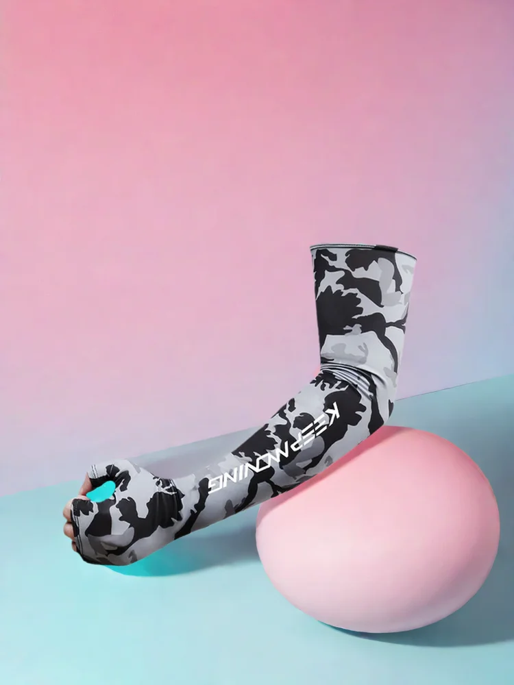 Manchons de cyclisme pour hommes et femmes, Cool d'été, manchette, fitness en plein air, gant de Camouflage, manches de bras, Protection solaire, soie glacée