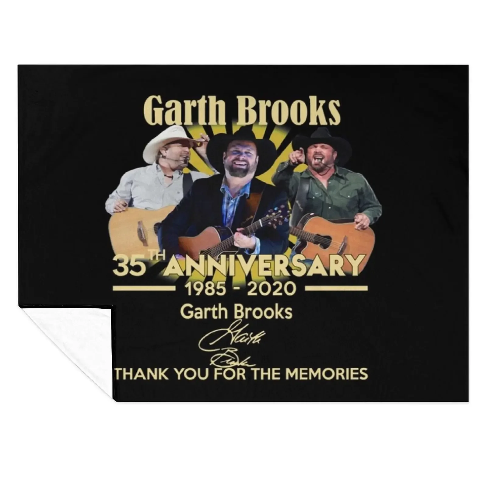 

Garth BROOKS 35th Anniversary Throw Blanket Vintage Heavy Warm Stuffeds Blankets