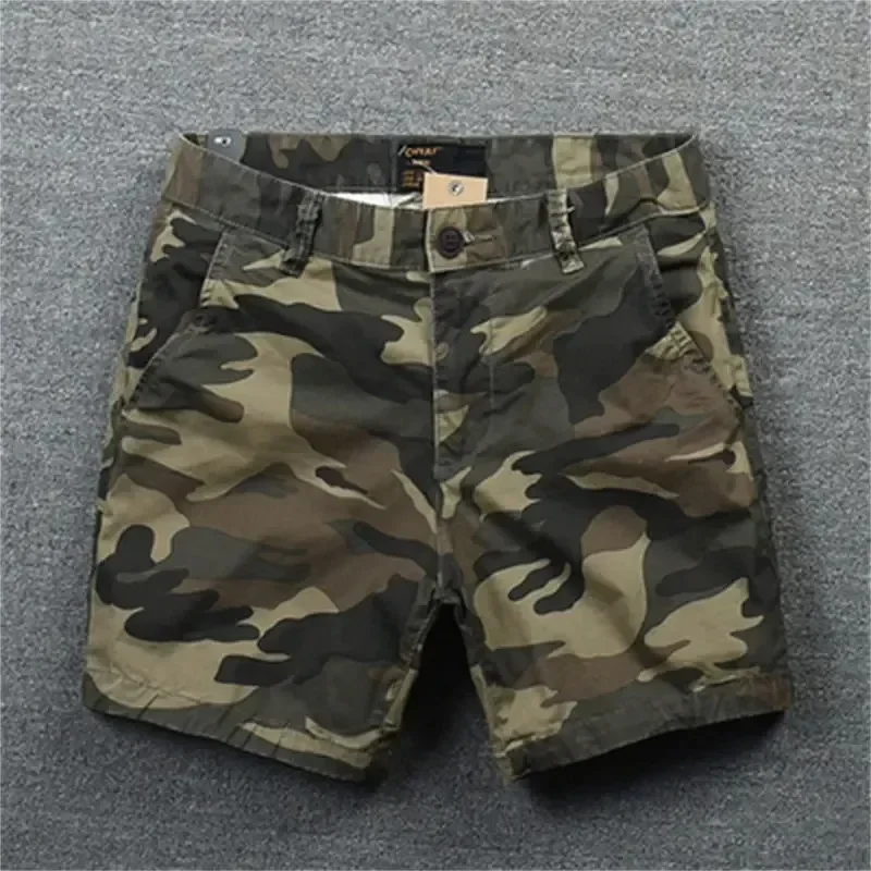 Fashion Loose Streetwear Camouflage Shorts Male Casual Print Shorts Men Cotton Breath Cool Shorts