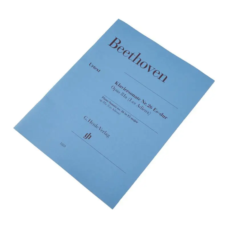 HN1223 بيتهوفن بيانو سوناتا رقم 26 E Flat Maj Op 81a PA Gertsch Norbert Perahia Murray G Henle Verlag 9790201812236 كتاب