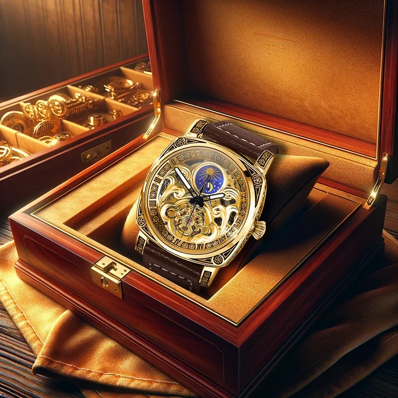 

A new men's watch with a novel, classic, high-end, niche, fully automatic men's machinery in a business style Mechanical watch