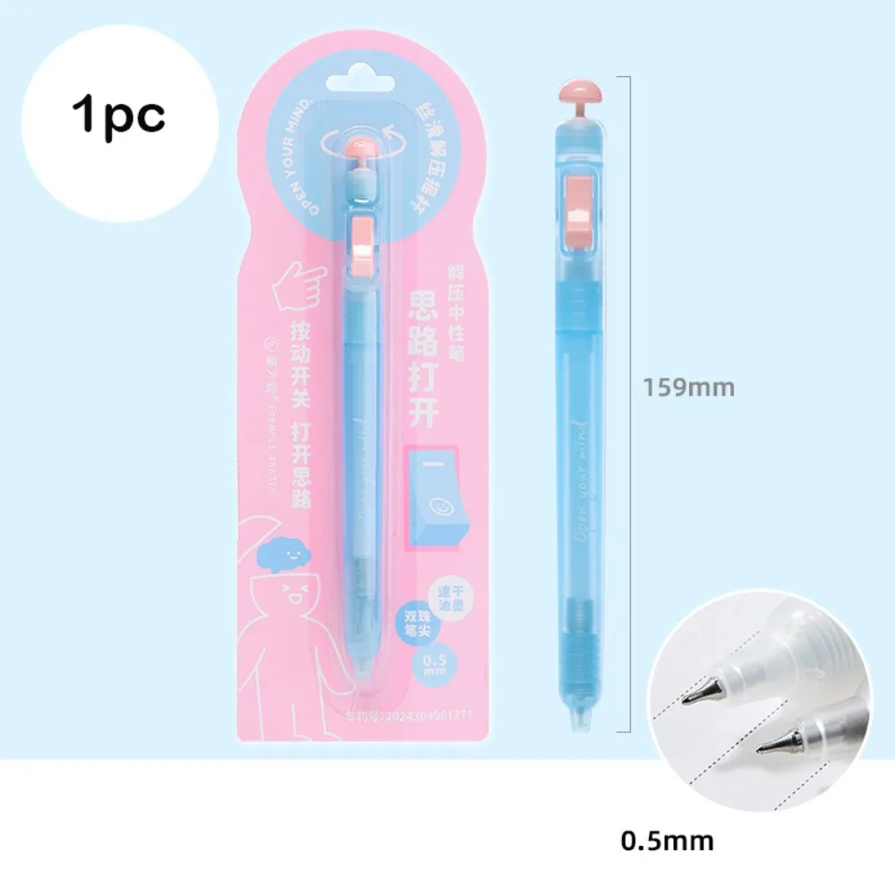 New 0.5mm Relax Switch Pen Smooth Writing Anti-Anxiety Fidget Clicker Gel Pen Study Tool for School Students