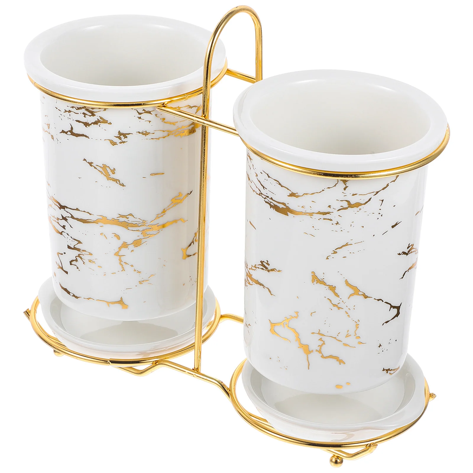 

1Set Chopsticks Storage Holder Ceramic Rack Kitchen Organizer Fork Spoon Container Drainage Ventilation Chopsticks Cage