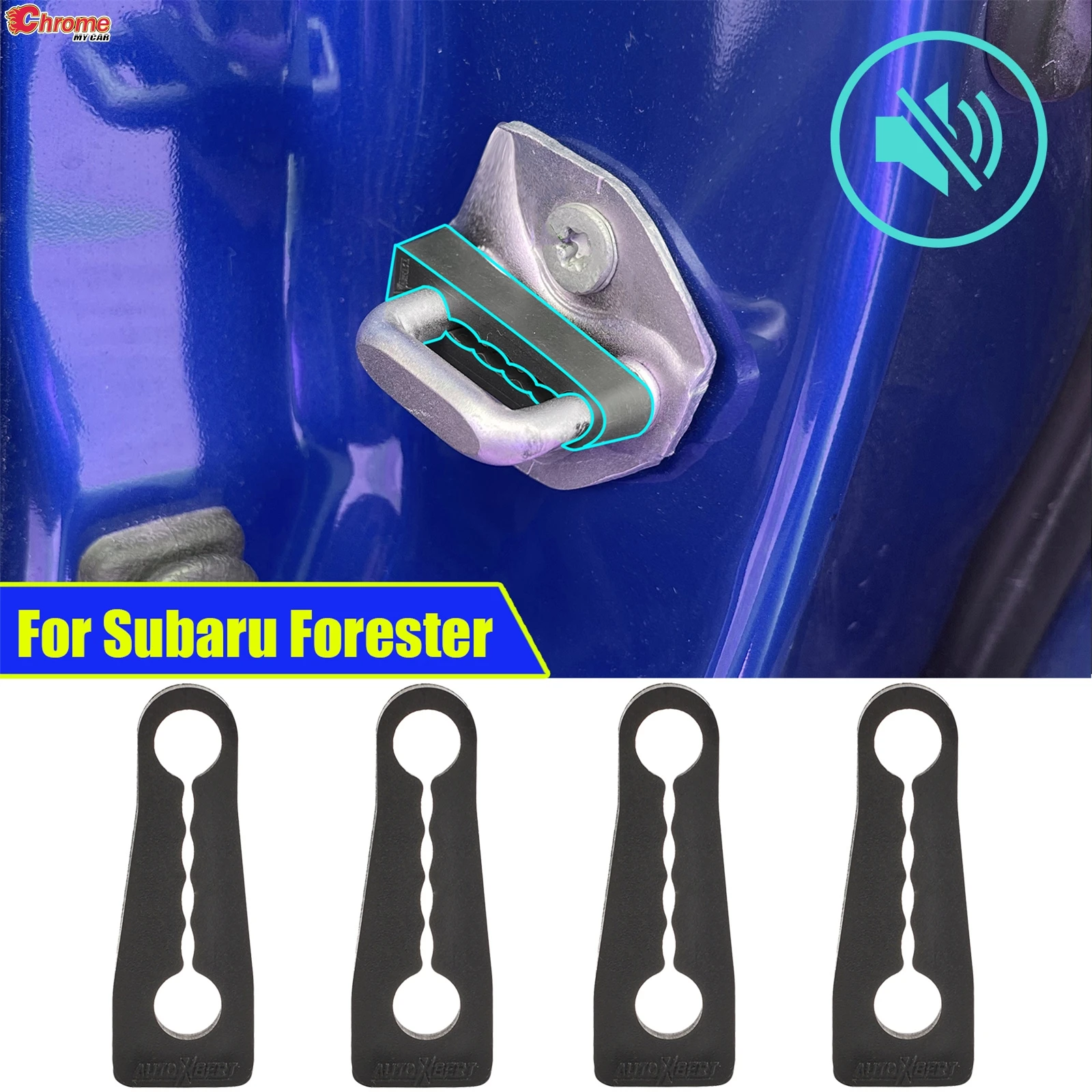 Sound Damper Door Lock Buffer For Subaru Forester Impreza Outback XV / Crosstrek Legacy WRX Rattling STOP Soundproof Deaf Seal