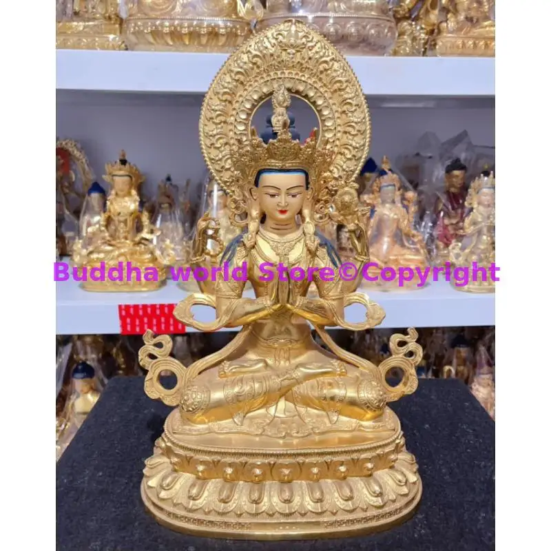 Shadakshari Avalokitesvara Buddha statue Wholesale Good Asia Tibet temple Buddha statue Buddhism HOME worship protection 34cm