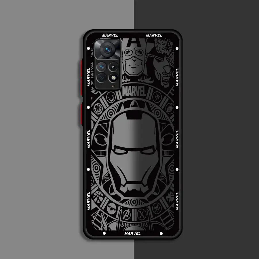 Marvel Iron Man Sqiderman Phone Case for Xiaomi Redmi Note 10S 13 12 Pro 12S 11S 11T 11 Pro 10 Pro 9S 9 9T 5G 7 8 TPU Cover