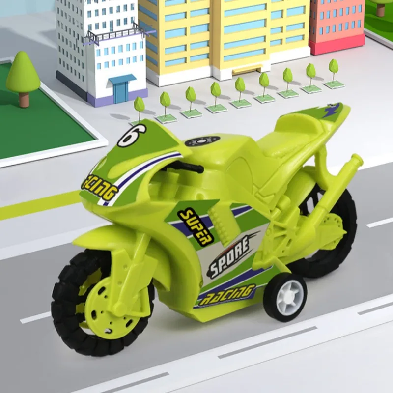 Kinderspiel zeug Auto ziehen einfarbige Motorrad Junge Motorrad Modell Ornamente Kindergarten Spielzeug Weihnachts geschenke für Jungen zurück