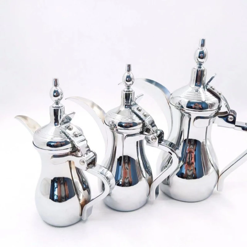 Middle Eastern Stainless Steel Coffee Pot Vintage Palace Style Water Tea Kettle Coffee Maker