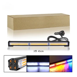 COB Triple Bar Light Super Bright 12-24V Universal Single-Sided Car Grille Light Warning Light LED Strip Stick Light