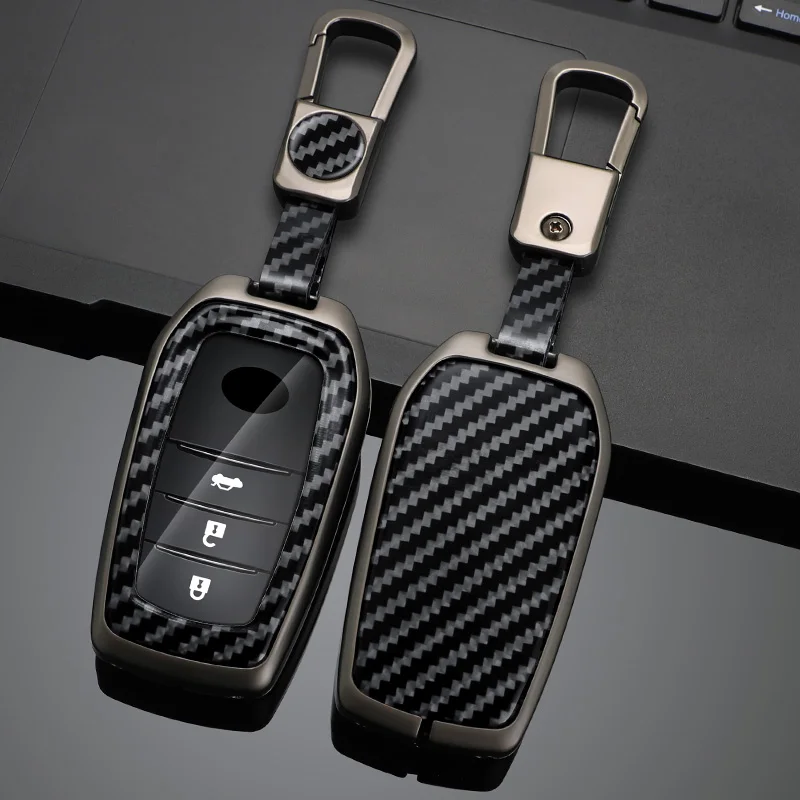 

Zinc Alloy Car Remote Key Case Cover for Toyota RAV4 Crown Hilux Fortuner Camry Land Cruiser Prado Protect Shell Fob Accessories