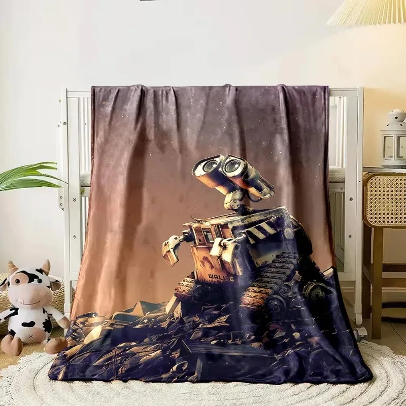 Neue weiche, hautfreundliche Decke mit WALL·E-Aufdruck für Kinder und Erwachsene, Outdoor-Reisen, Heimbedarf, Sofa, Wohnzimmer, warme Decke