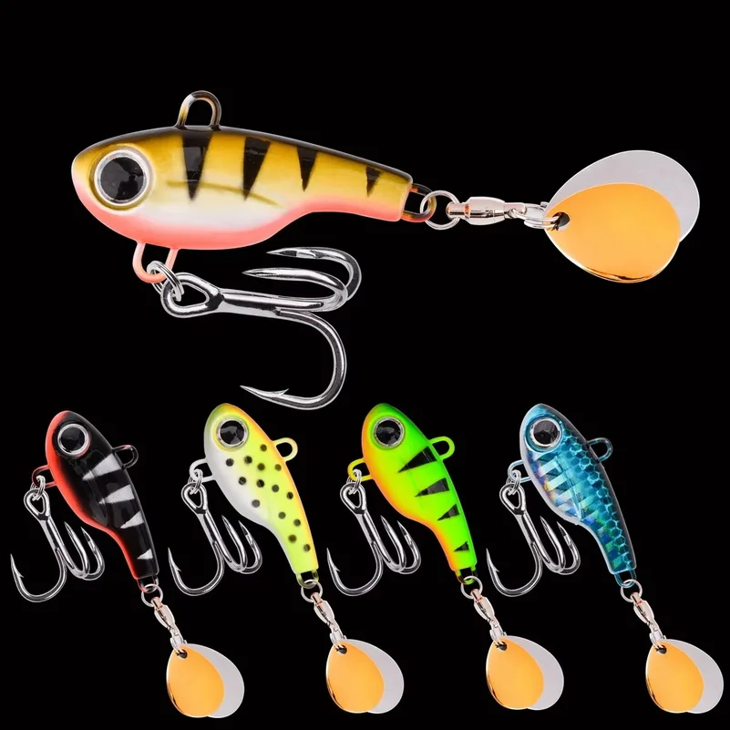 1PCS 5g 8g 11g 14g 20g Spinner Bait Metal VIB Fishing Lure Rotating Tail Vibration Sequins Japan Wobbler Trolling Bait Pesca