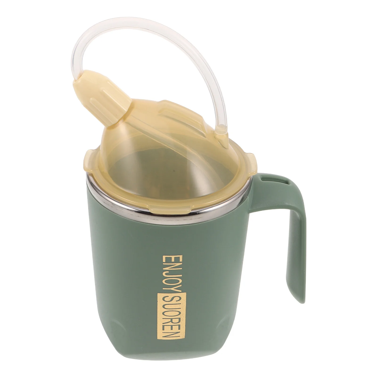 

1pcs 14Oz/400Ml Dysphagia Drinking Cup Stainless Steel Mug Adjustable Flow Spill-Proof Elderly Care Mug For Swallowing Disorders