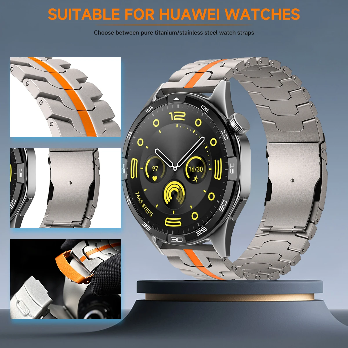 20mm 22mm Titan Armband für Huawei Watch5 GT5 Pro GT4 46mm Metall Luxus Armband Für Samsung Galaxy 7 6 4 5 44mm 40mm Männer Band – Detail 21