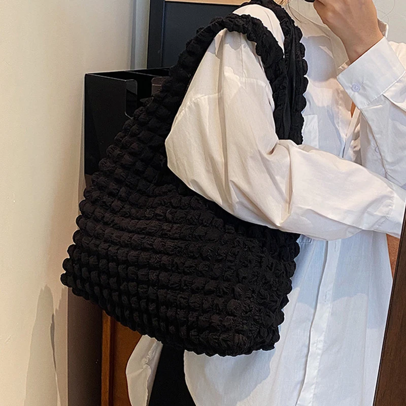 Damenmode geste ppte Umhängetasche Raum Baumwolle große Kapazität Handtasche und Geldbörse für weibliche Reise Einkaufstasche Hobos Taschen – Detail 26