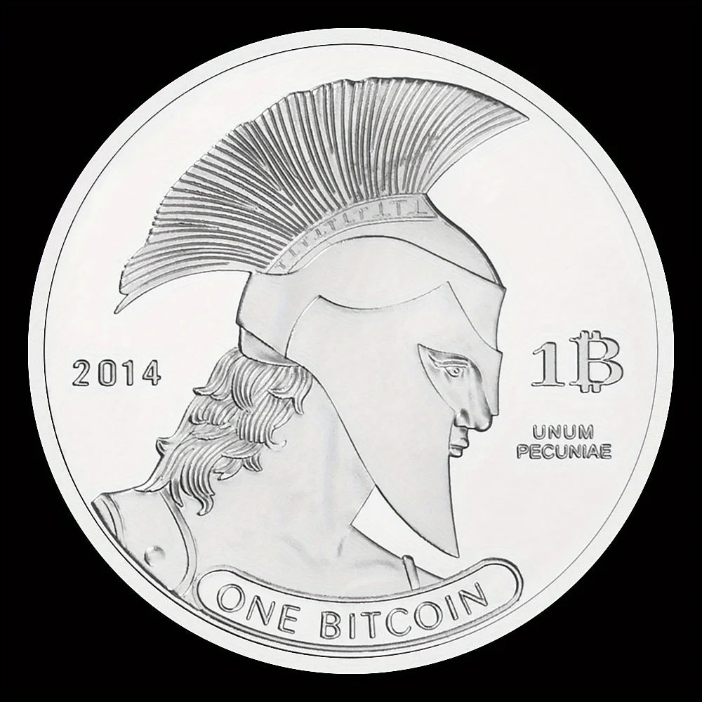 عملة تذكارية بنمط جندي ، هدية قابلة للتحصيل ، عملة معماة مادية ، تيتان بيتكوين ، مجموعة مطلية بالذهب