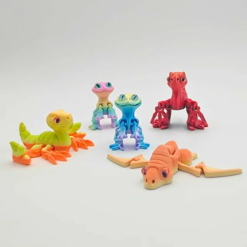 Juguete con estampado 3D de dinosaurio, adorno de escritorio, movilidad conjunta, impresión 3d de animales, manualidades para el hogar y la Oficina, personajes impresos, regalo de Navidad