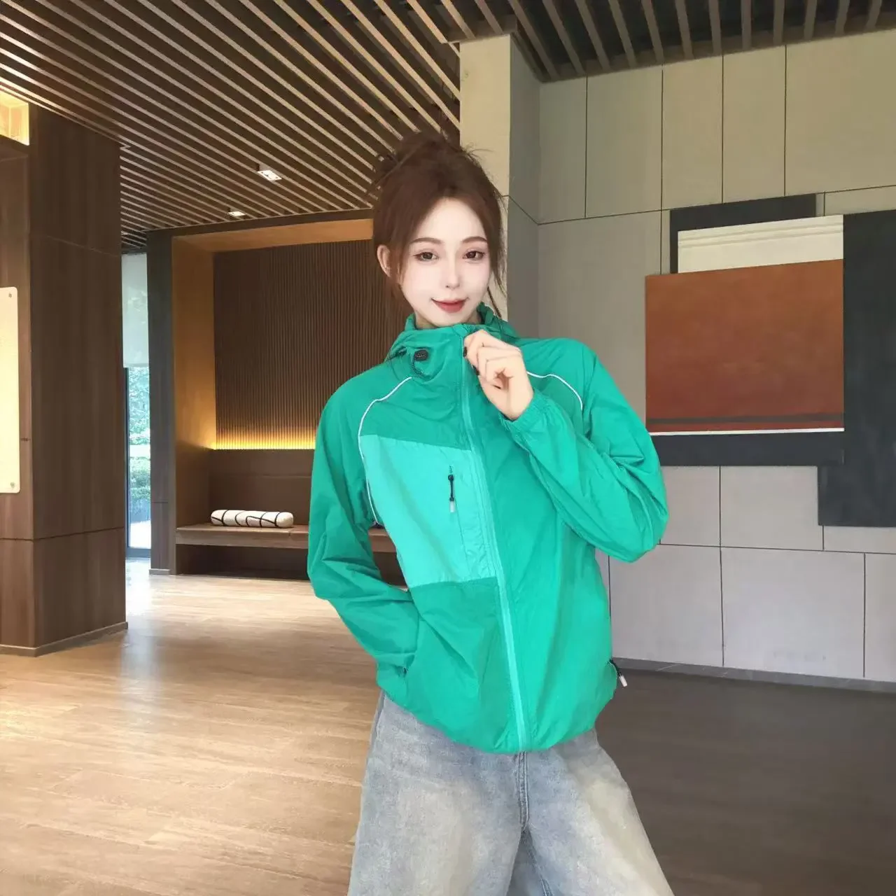 Sunscreen Clothing Women Oversize Hooded Style Cool Feeling Sun Protection, Waterproof And Windproof 2026 New Summer Jacket