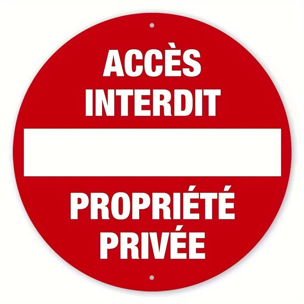 Letrero Metálico - Placa de Metal con Aviso de Acceso Prohibido y Propiedad Privada, Decoración de Pared Metálica Duradera para Advertencia de Propiedad Privada
