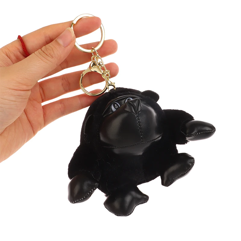 8cm Cute Chimpanzee Pendant Keychain Plush Doll Toys Little Monkey Stuffed Filling Doll Keyring Backpack Charms Car Bag Decor