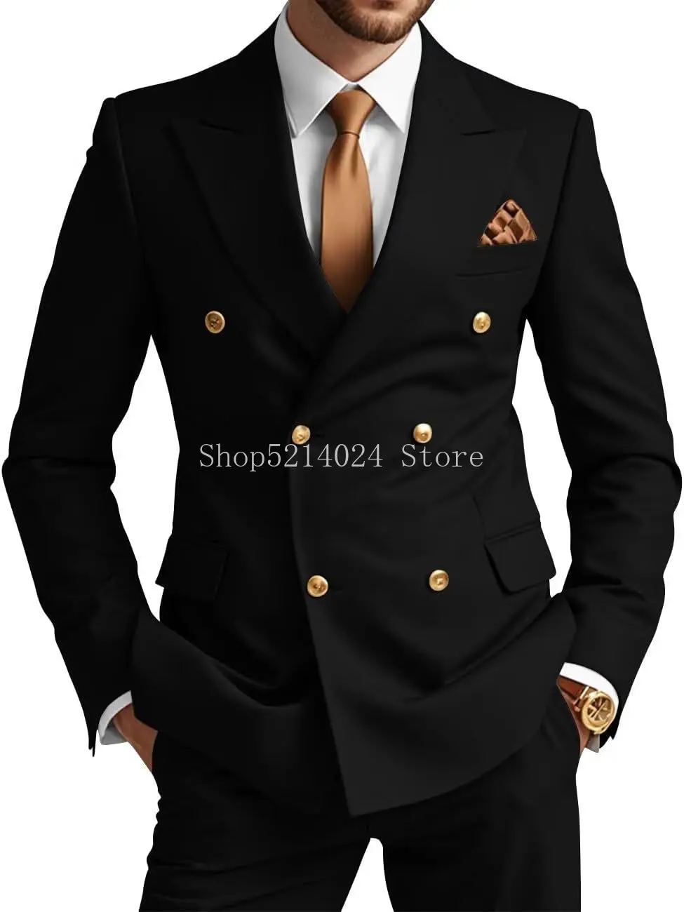 Costume Double boutonnage pour hommes, 2 pièces, coupe cintrée, costume de mariage pour hommes, Blaz