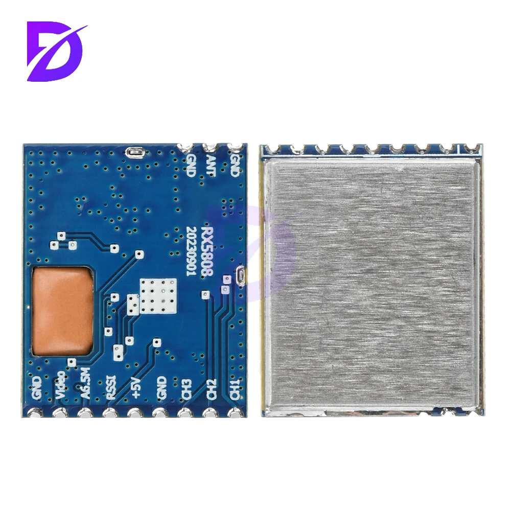 

RX5808 Receiver Module Wireless Audio Video Receiver Module 5.8G SPI Control for FPV Systems RC Helicopter Bandwidth 4.8~6.0GHz